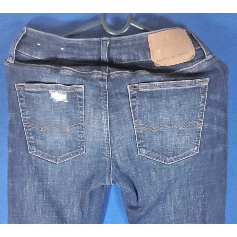 American Eagle Ne(x)t Level Flex Skinny Distressed Women's Denim Jeans Size 28 - Picture 10 of 16